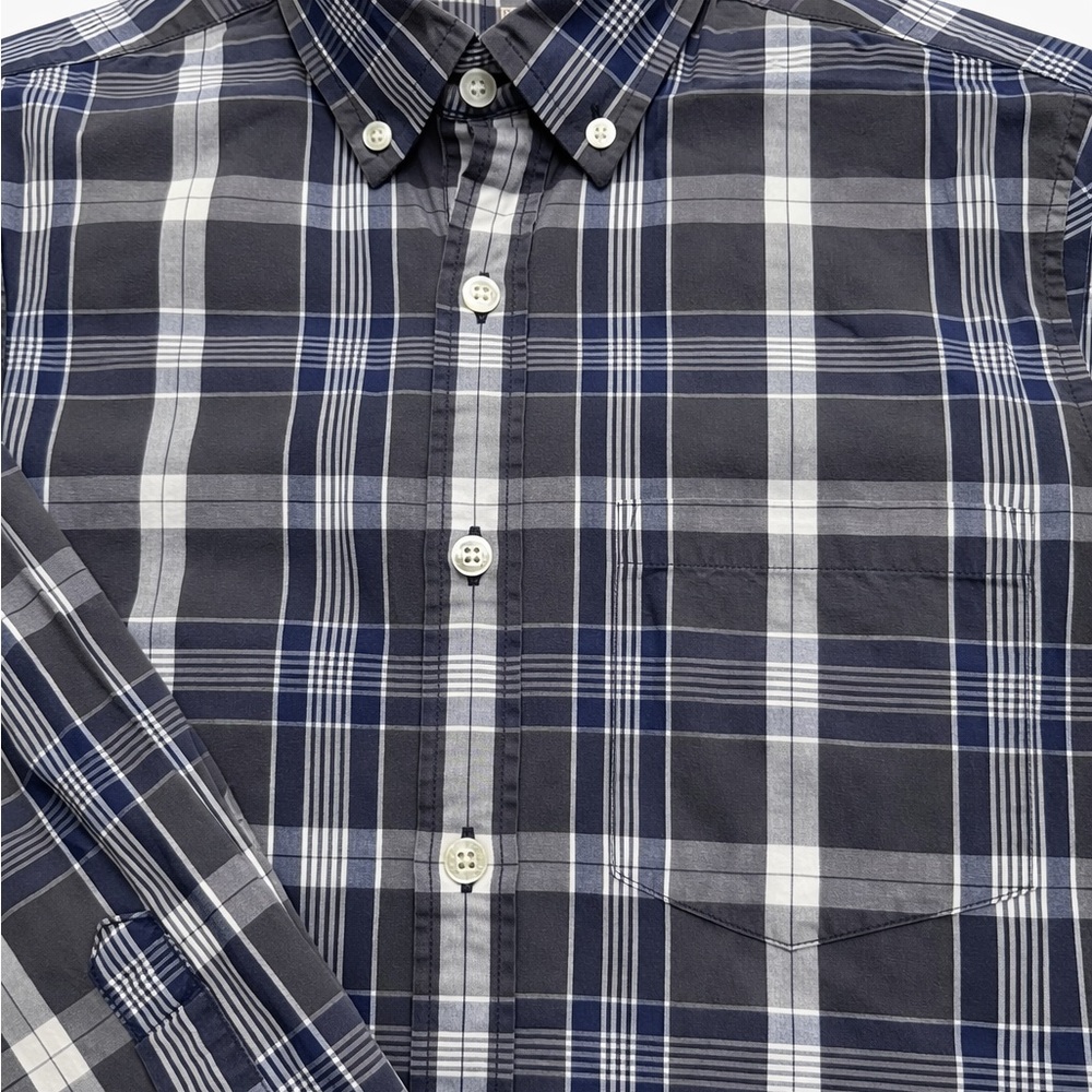J.Crew Men's Blue Plaid Shirt-XS